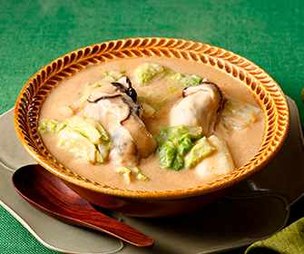牡蠣と白菜のスープ